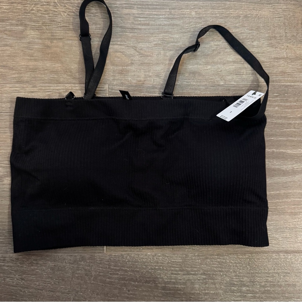 Black Ribbed Bandeau - Picture 4 of 5